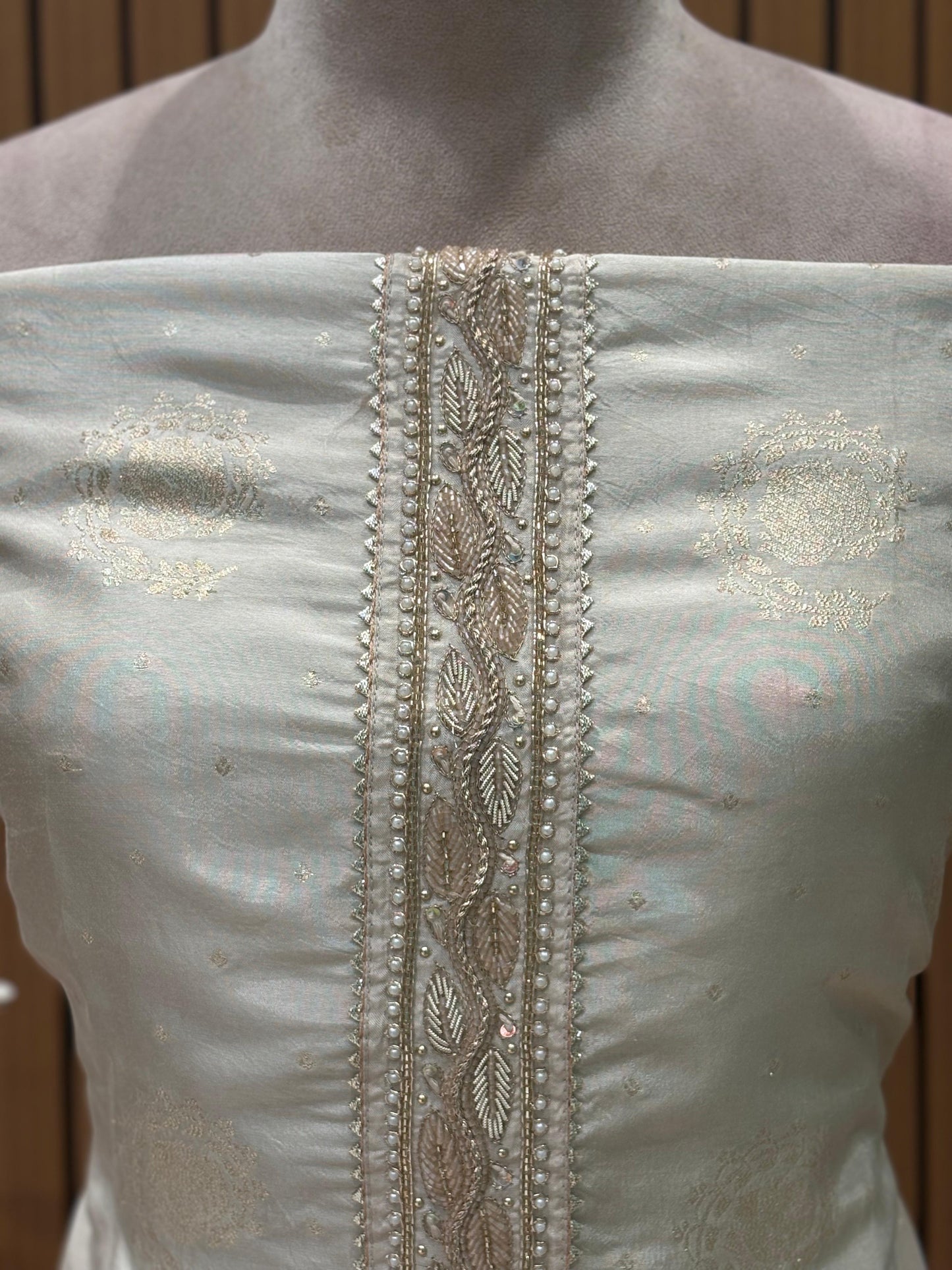 Indulge in regal elegance with our luxurious unstitched suit set
