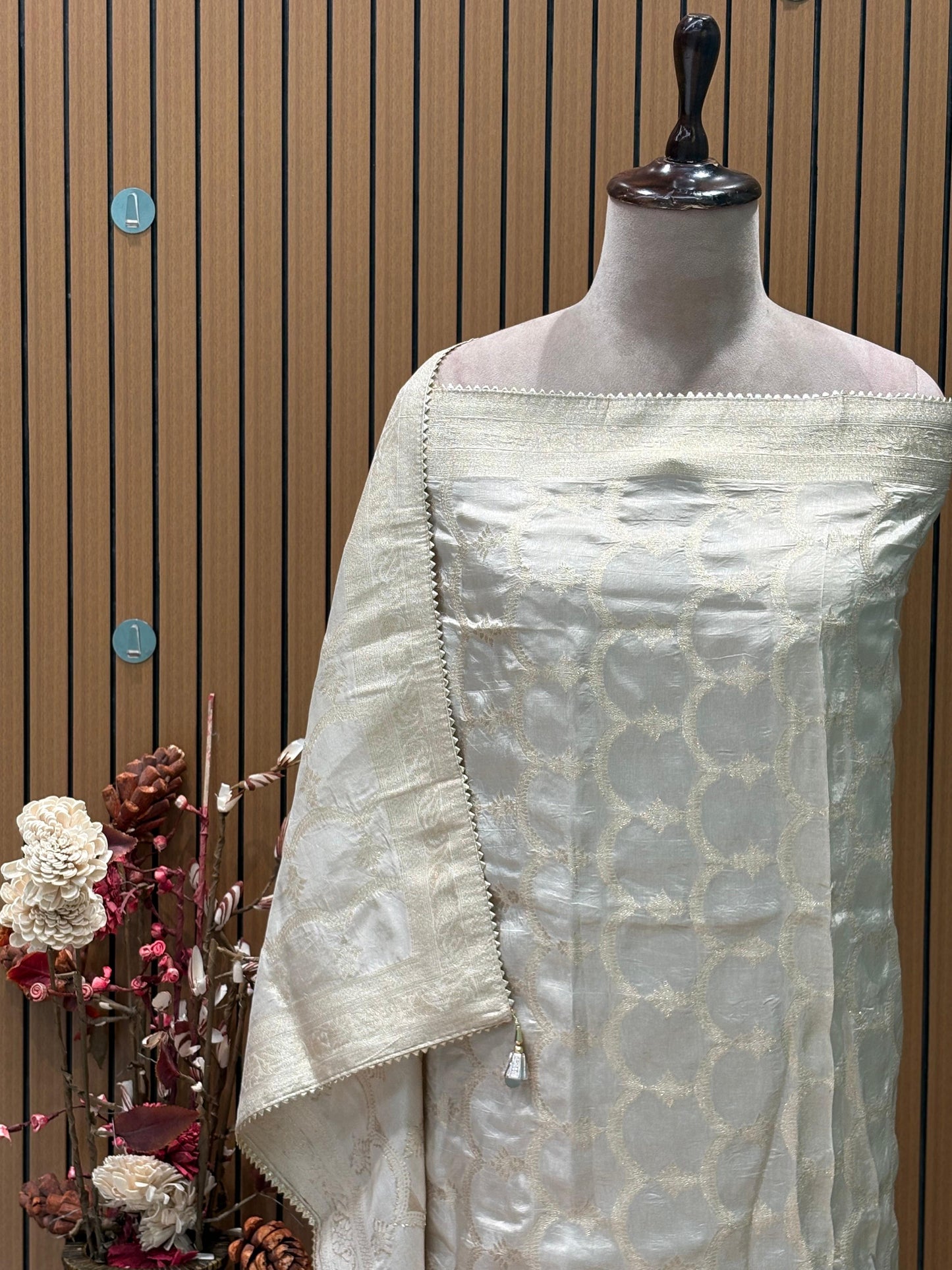 Indulge in regal elegance with our luxurious unstitched suit set