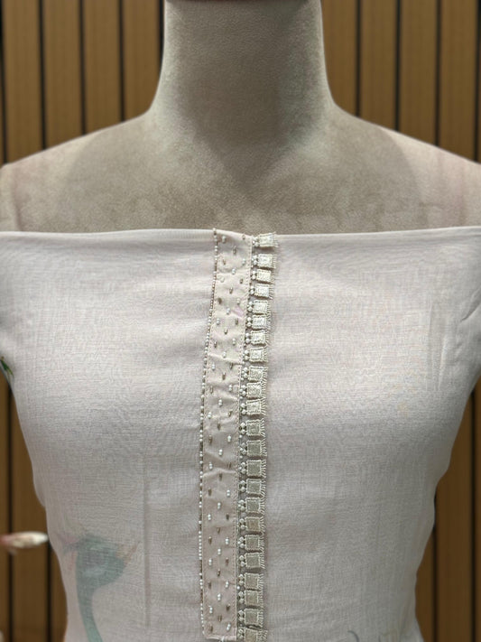 Experience timeless grace with our unstitched mul cotton suit set,