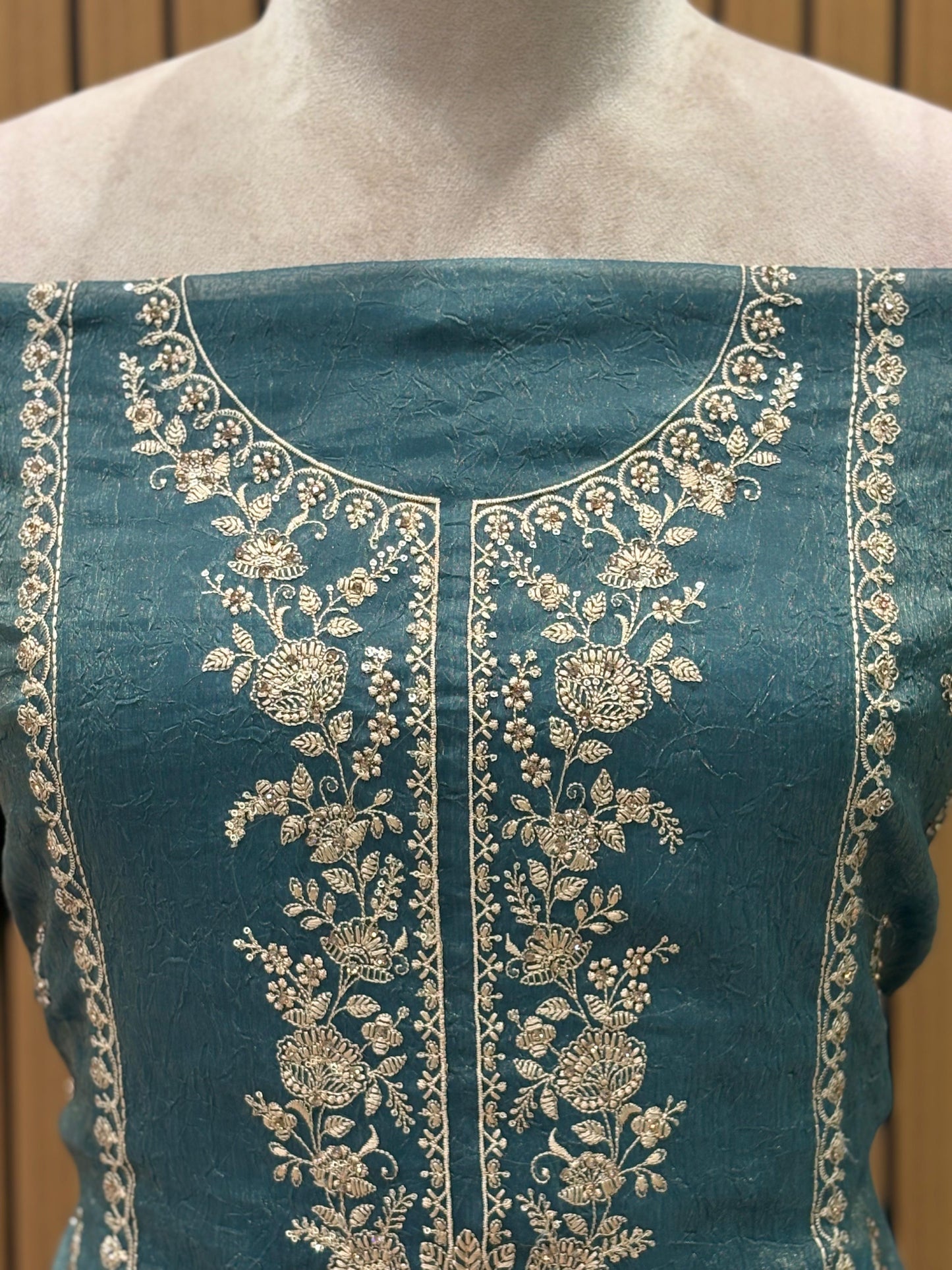 Elevate your ethnic charm with our luxurious unstitched suit set