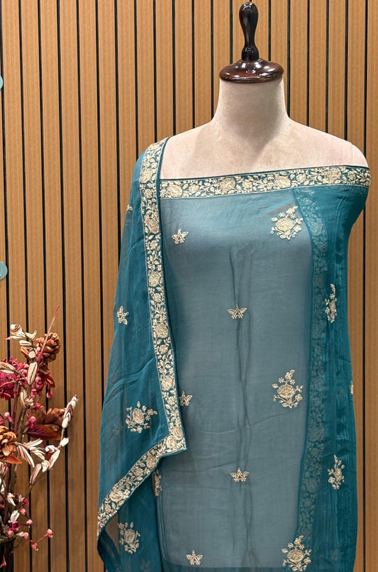 Elevate your ethnic charm with our luxurious unstitched suit set