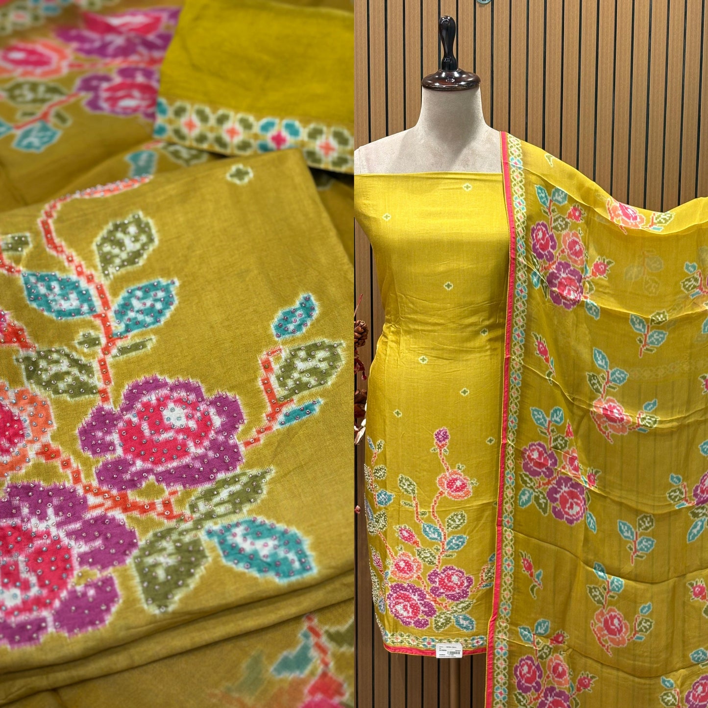 Step into elegance with our premium unstitched suit set