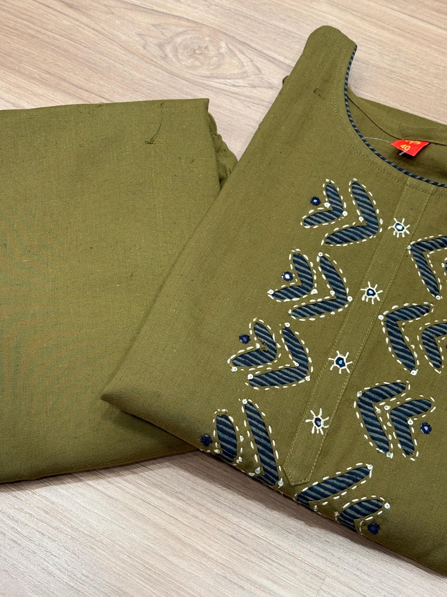 Grace meets comfort in this mustard cotton kurta set