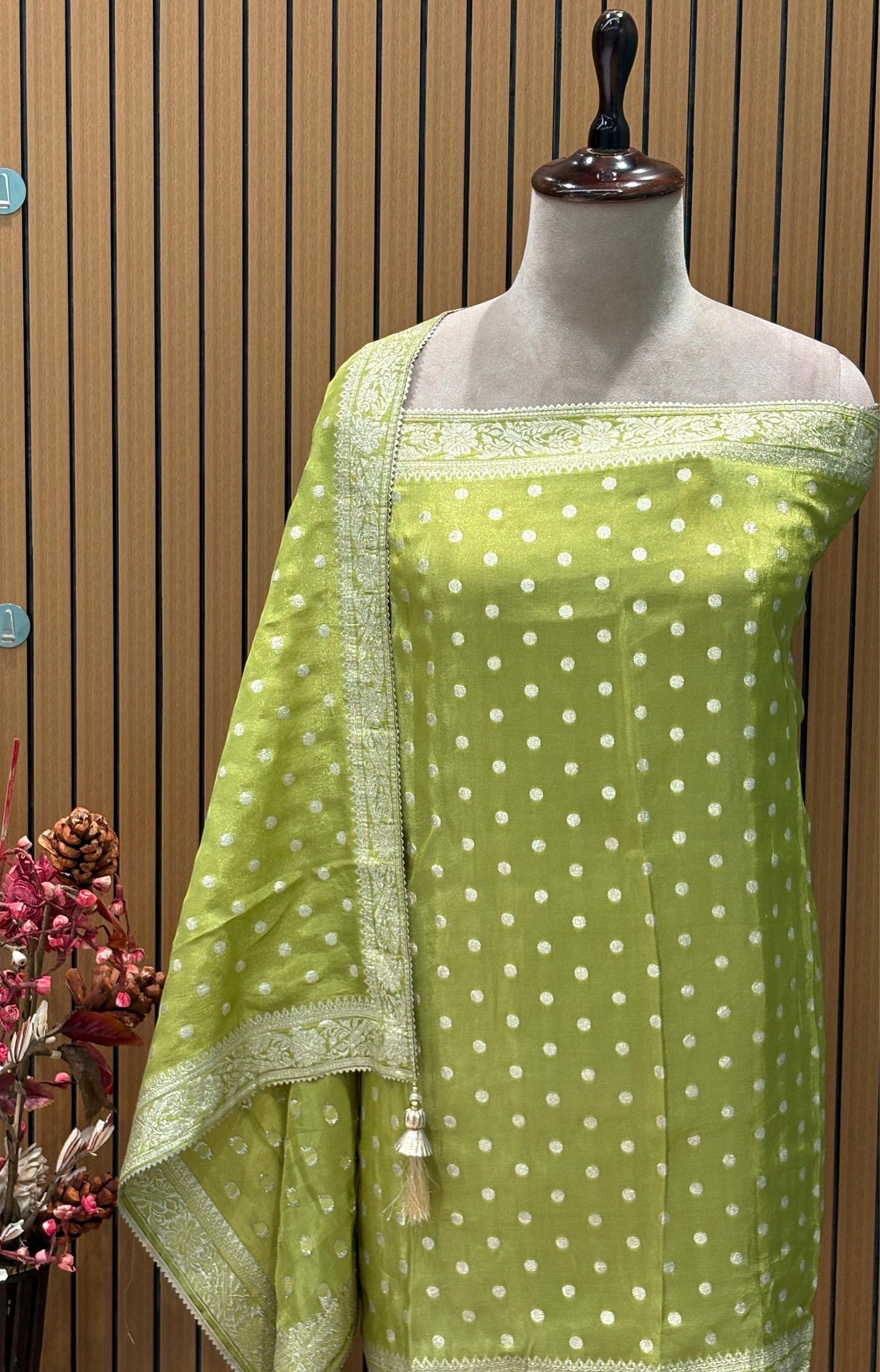 Elevate your festive style with this luxurious unstitched suit set