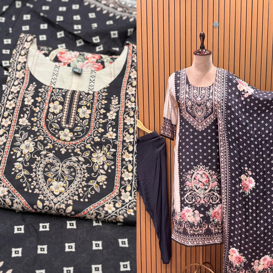 Step into elegance with our muslin cotton kurti set