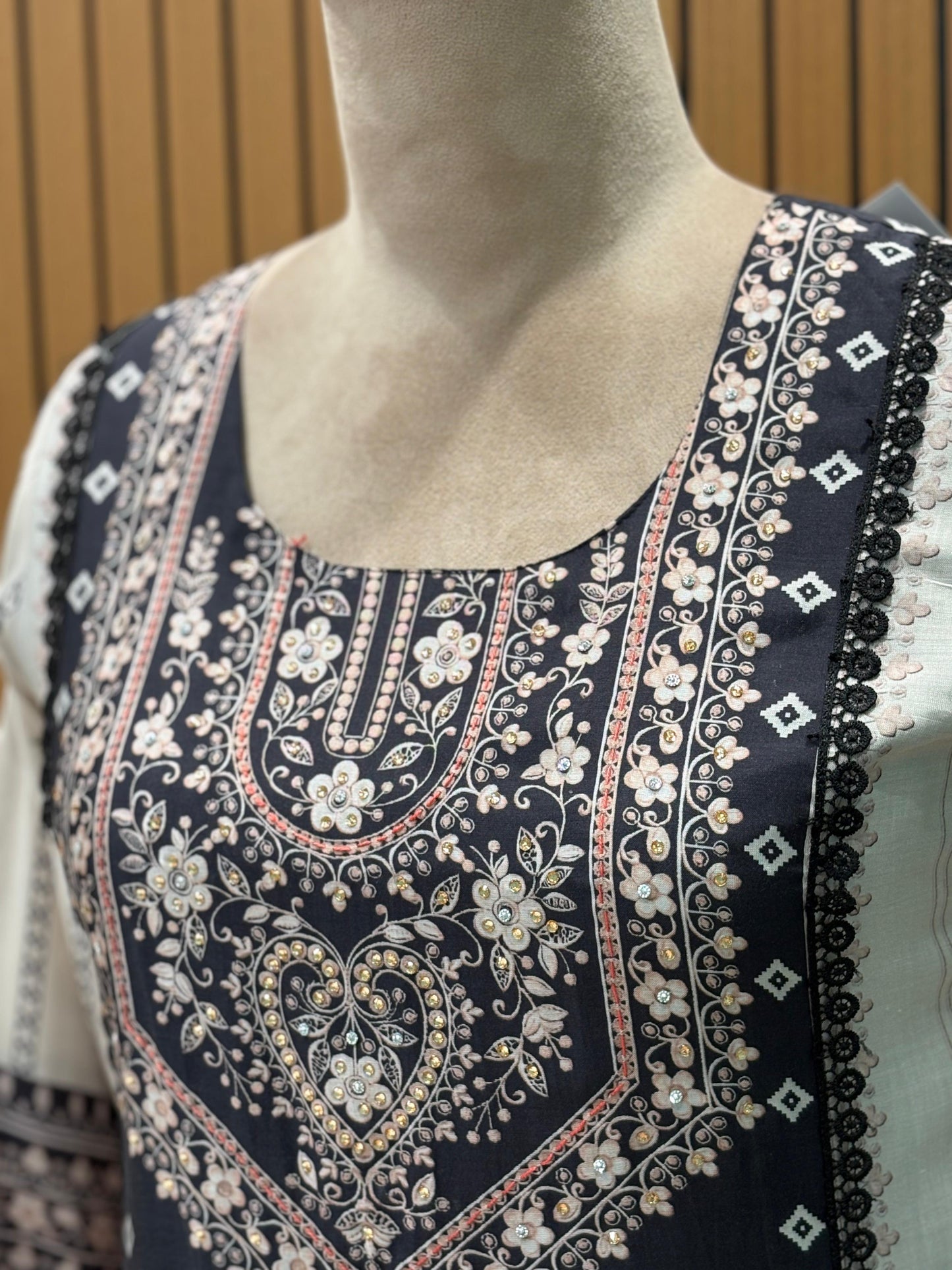 Step into elegance with our muslin cotton kurti set