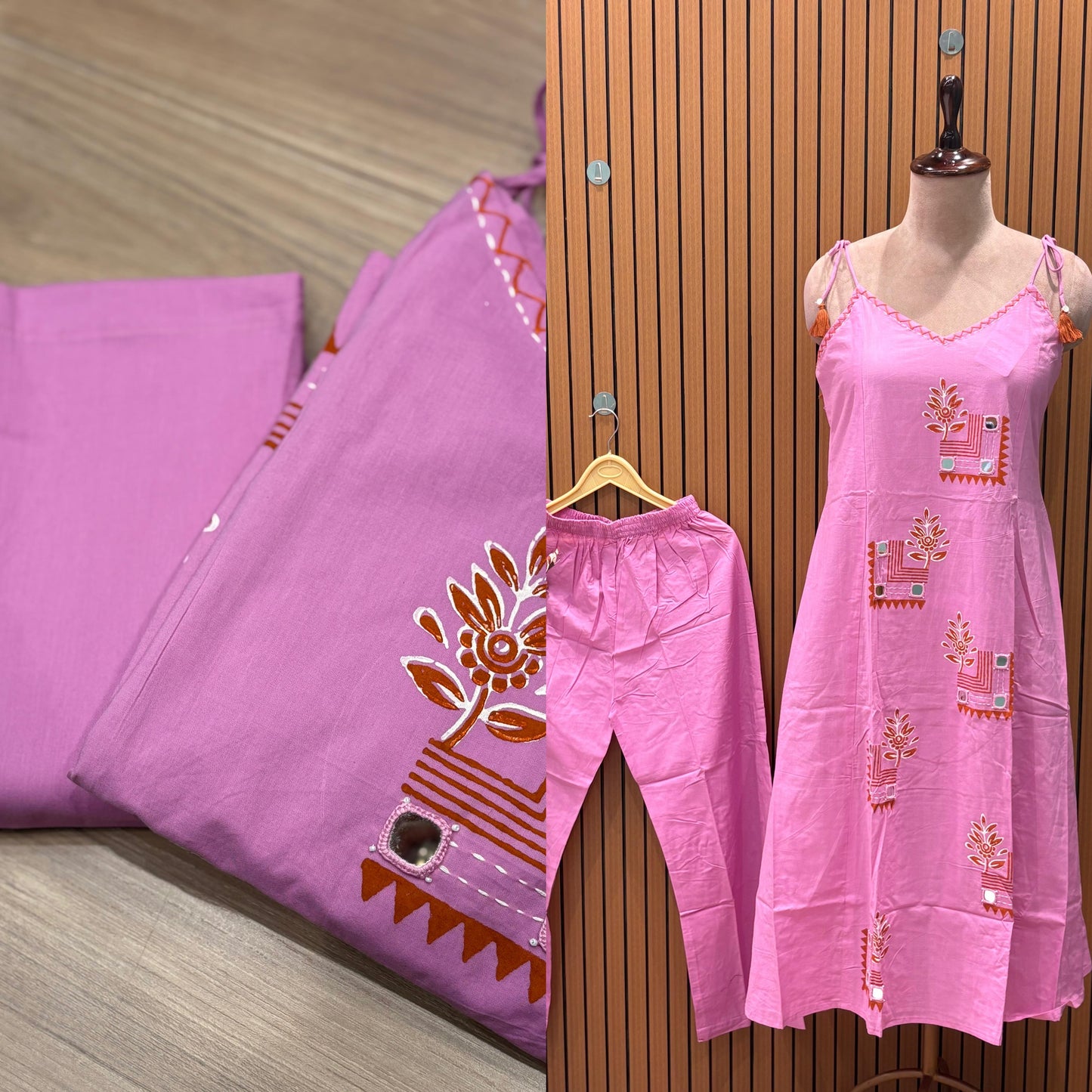 Stay cool & comfy in our cotton kurti-pant set