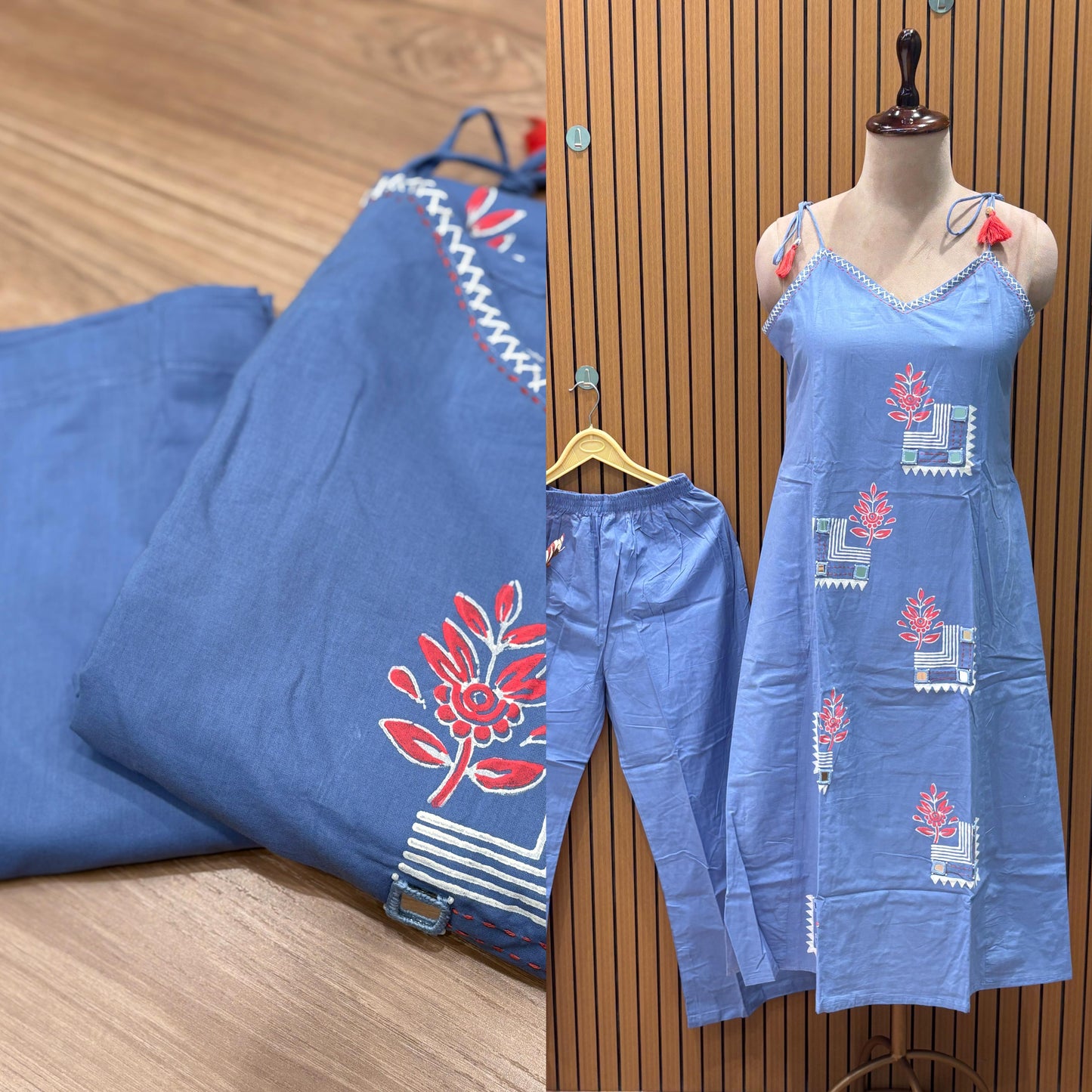Stay cool & comfy in our cotton kurti-pant set