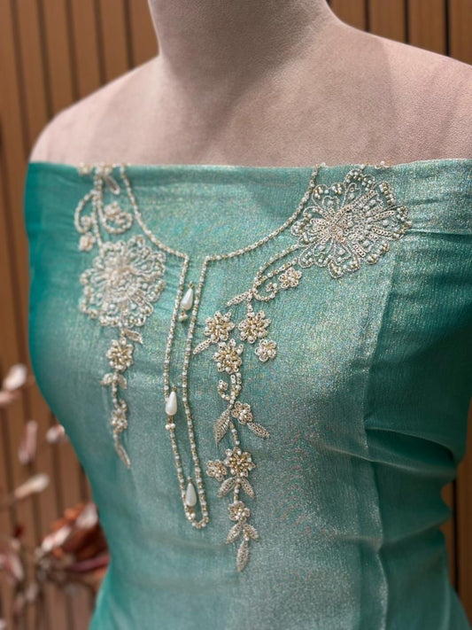 Elevate your ethnic charm with this stunning unstitched suit set