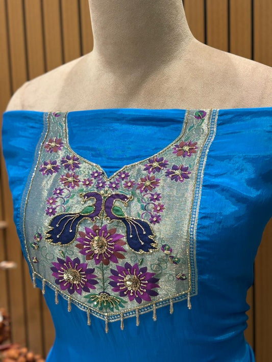 Grace your wardrobe with this luxurious unstitched suit set