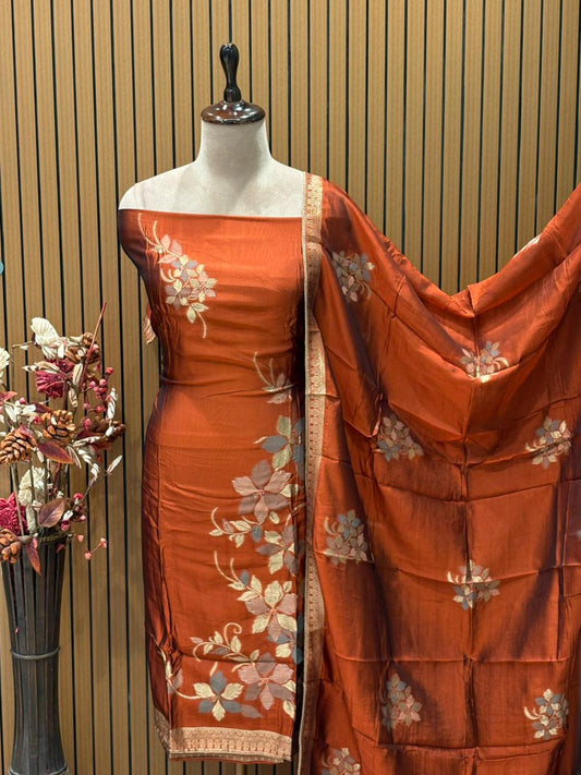 Elevate your ethnic style with this premium unstitched suit set