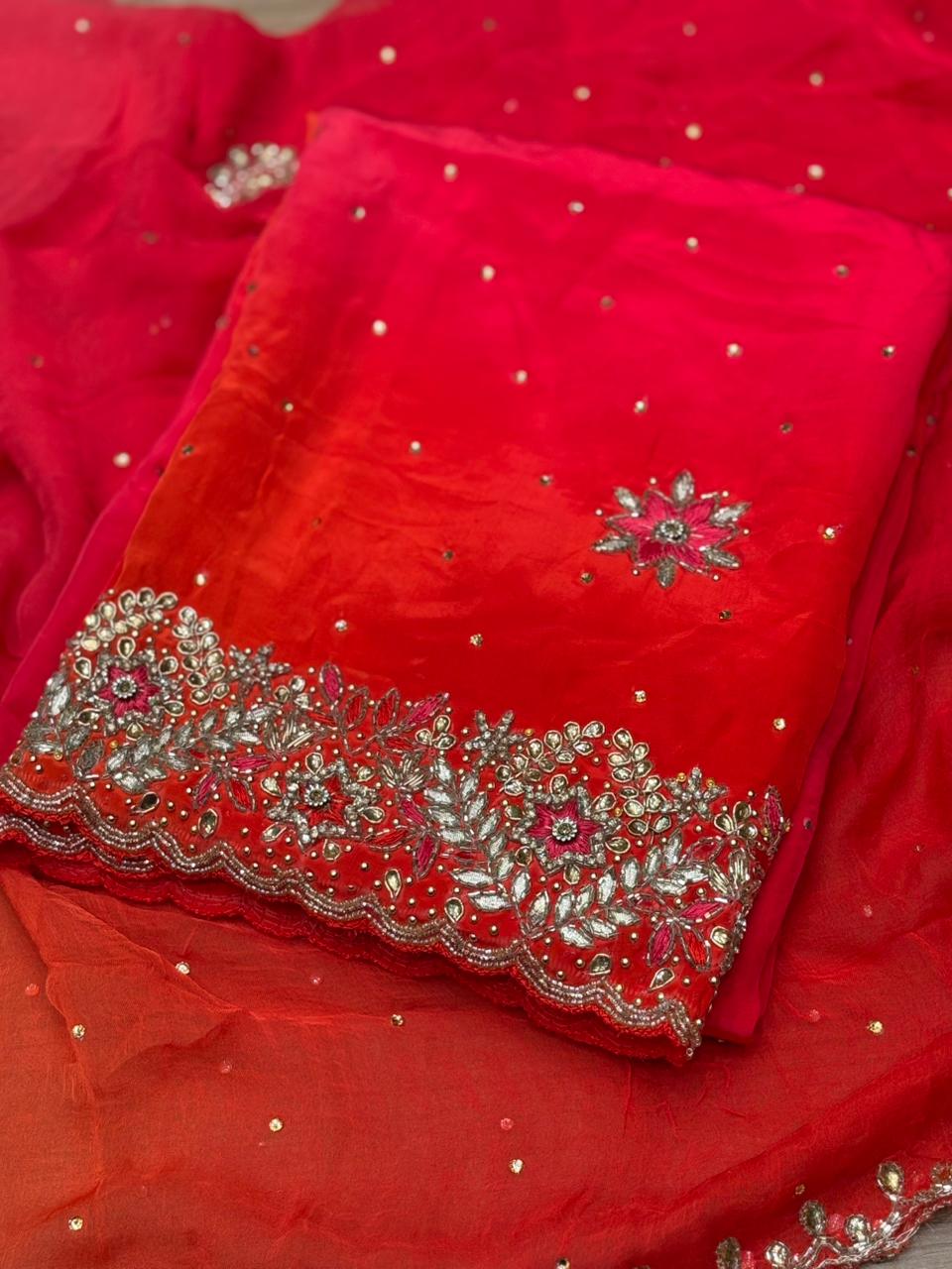 Add a touch of royalty to your wardrobe with our luxurious unstitched suit