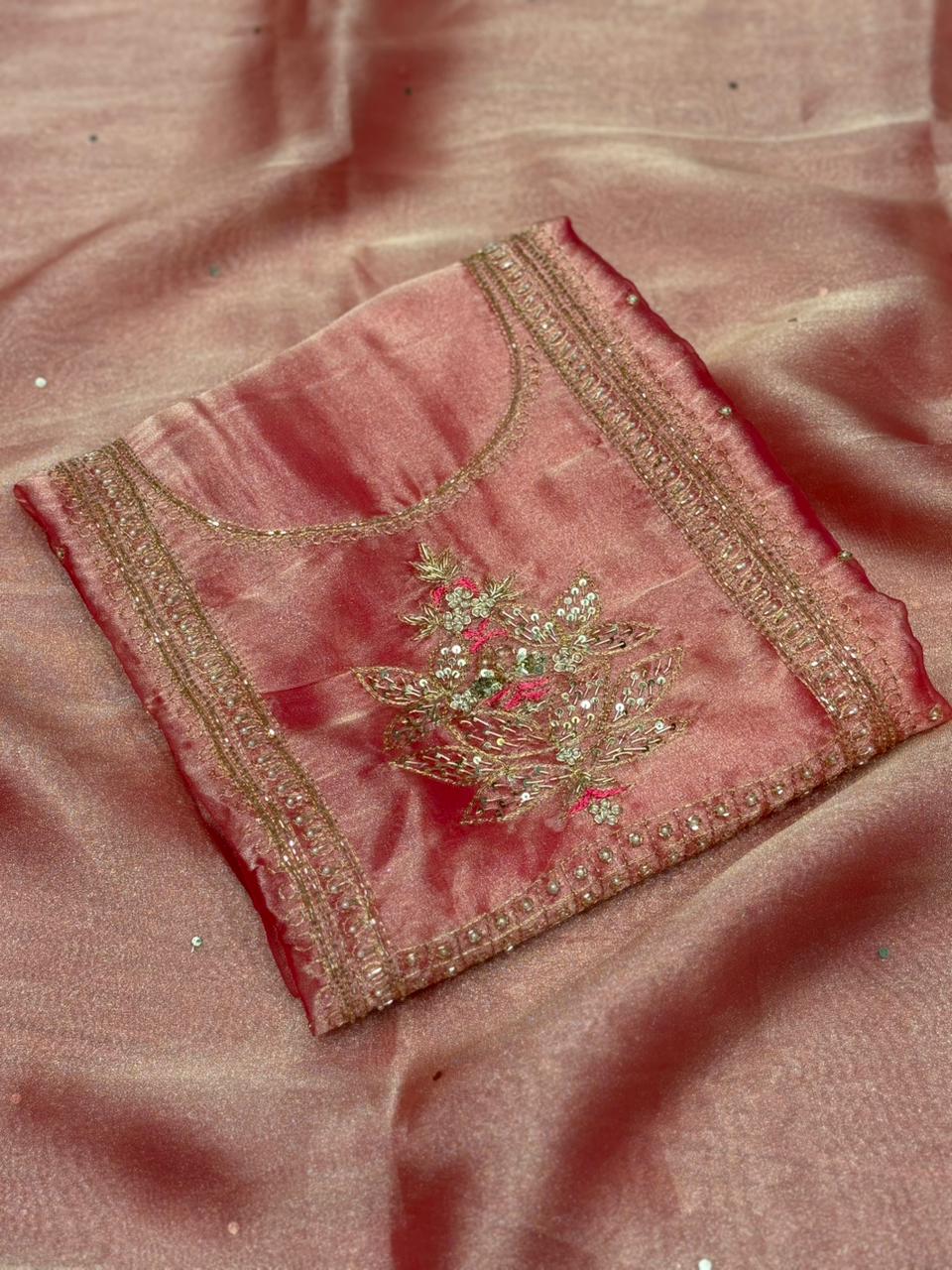 Step into elegance with this luxurious unstitched suit set