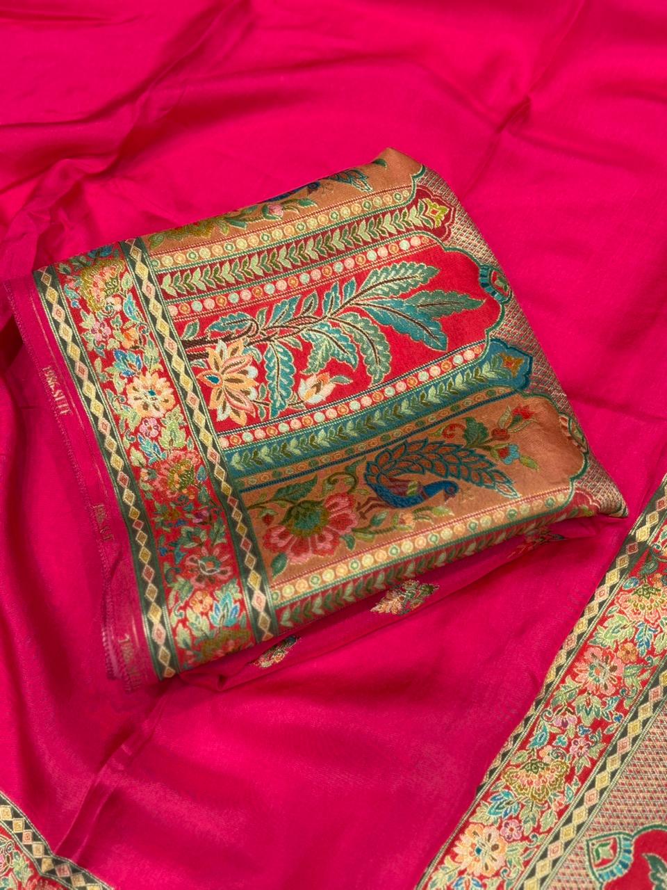 Grace your wardrobe with our luxurious unstitched suit set