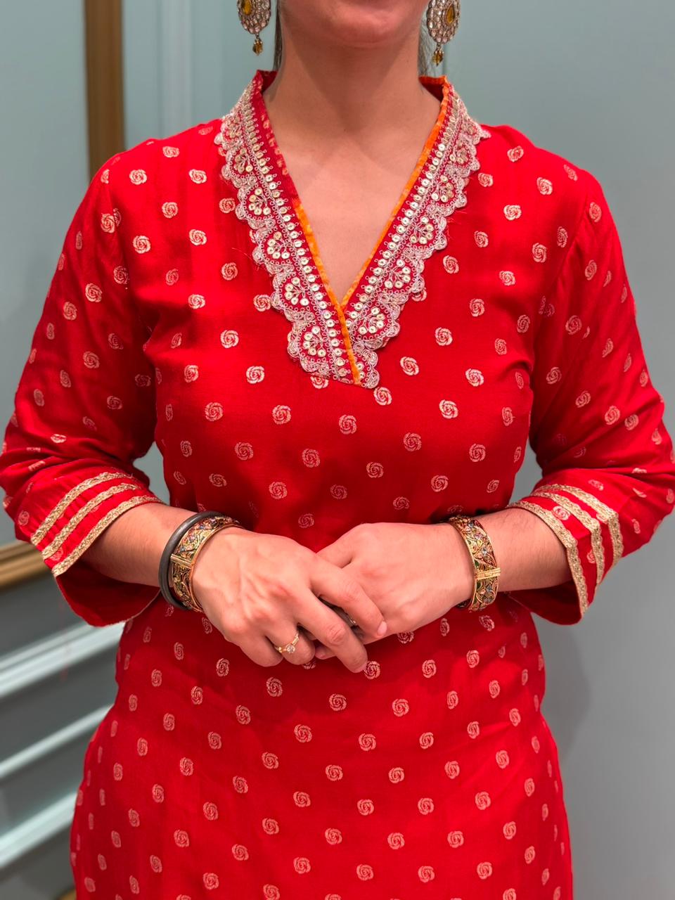 Elevate your style with our cotton silk kurti set