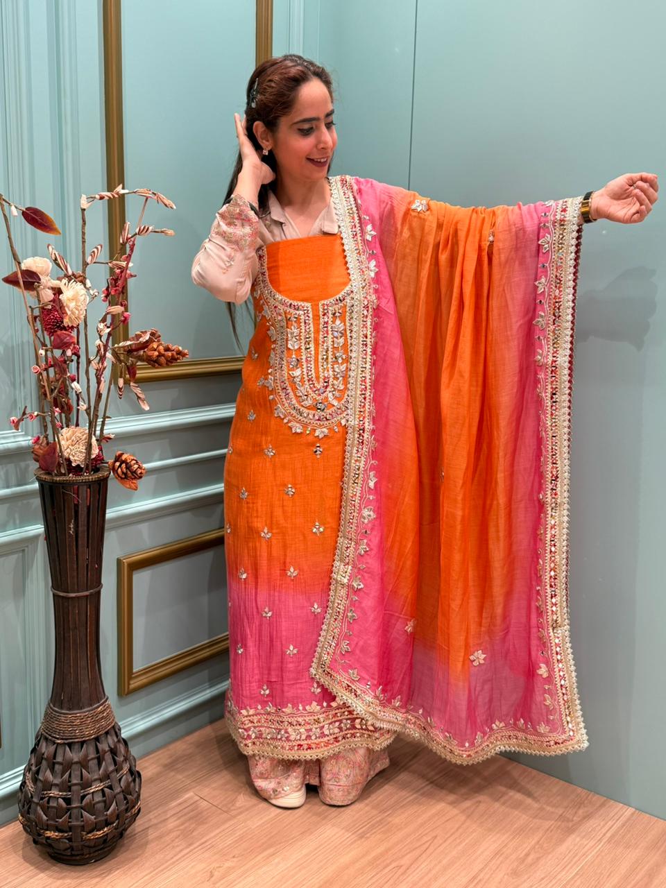 Experience elegance in our premium unstitched suit collection