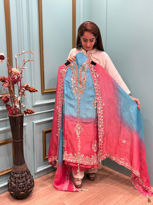 Fabric carries a natural sheen that makes you glow effortlessly