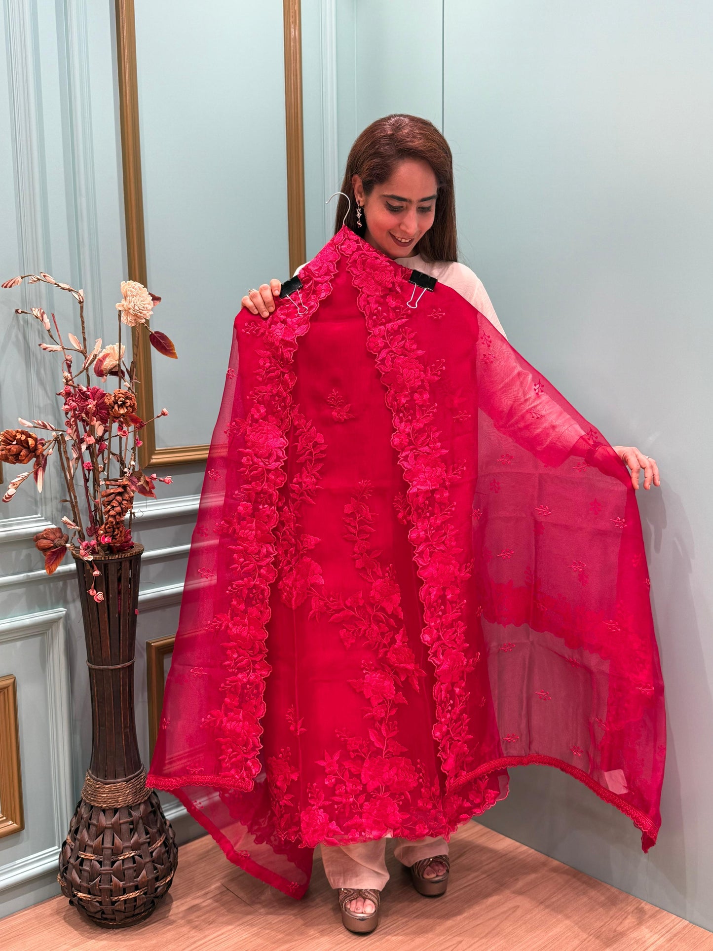Step into pure elegance with our latest unstitched suit collection