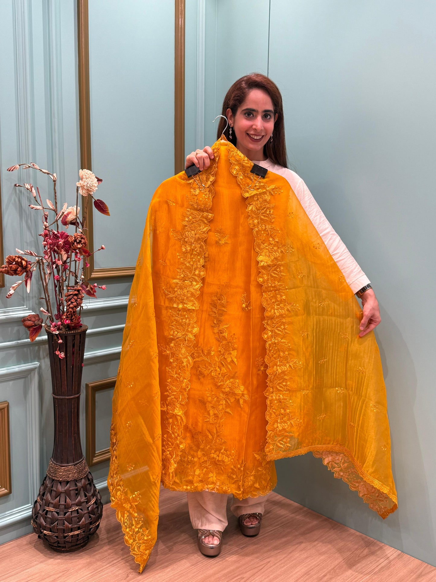Step into pure elegance with our latest unstitched suit collection