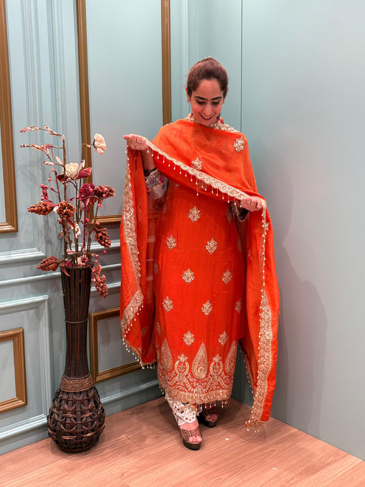 Organza Shimmer featuring exquisite gota work