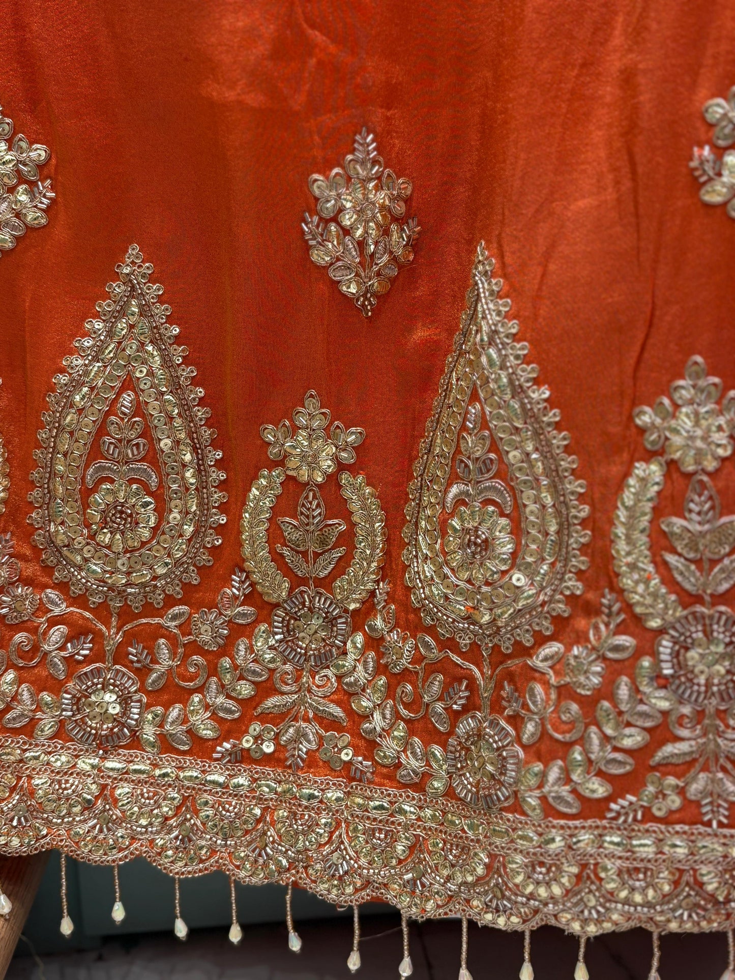 Organza Shimmer featuring exquisite gota work