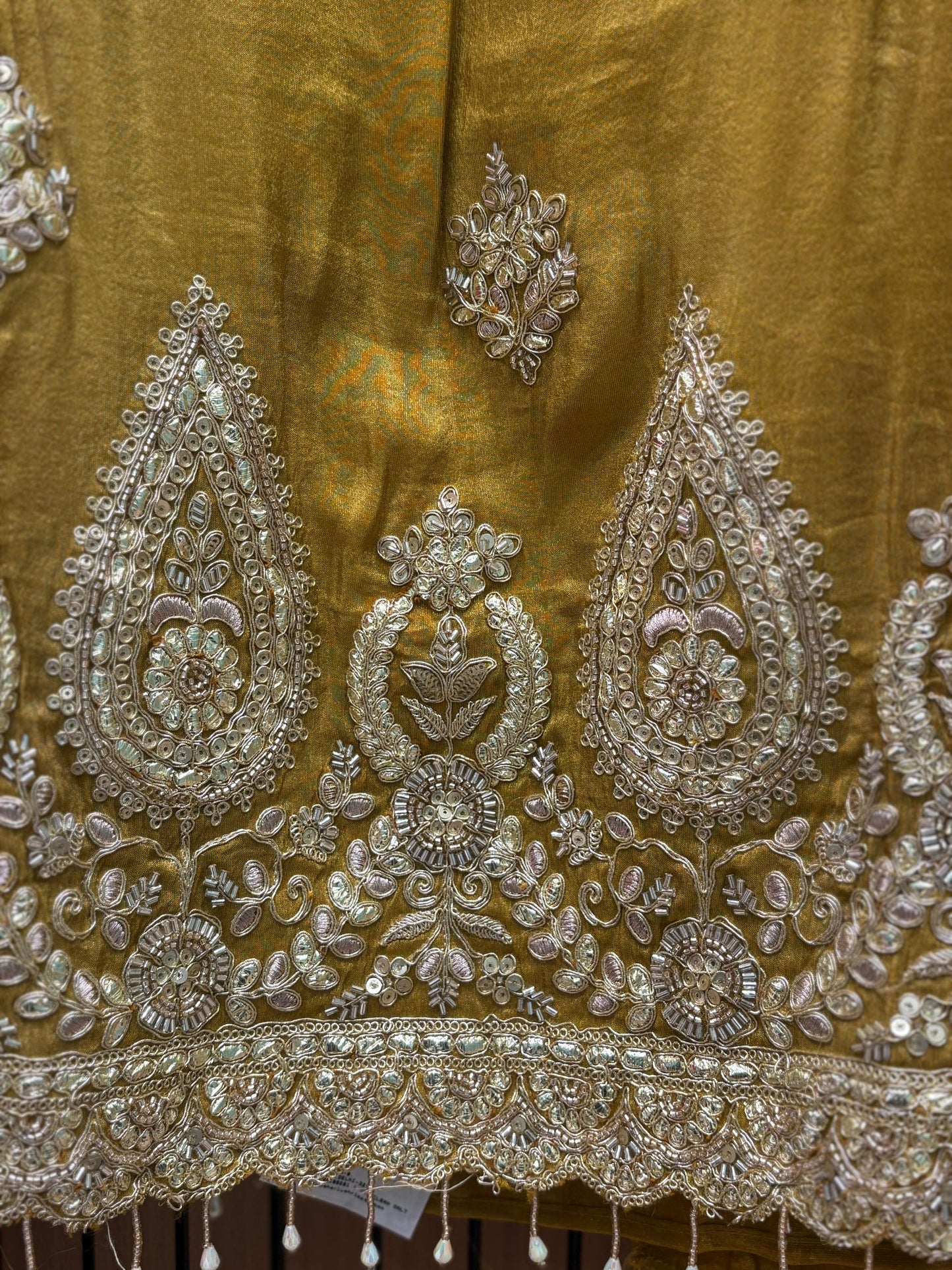 Organza Shimmer featuring exquisite gota work