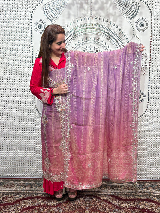 Elevate your festive wardrobe with our unstitched suit