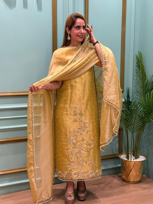 Premium Organza Shimmer Suit