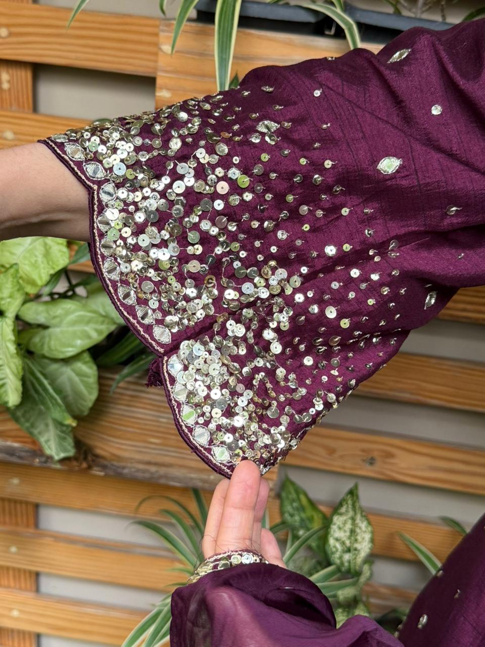 Step into festive elegance with this stunning short Anarkali