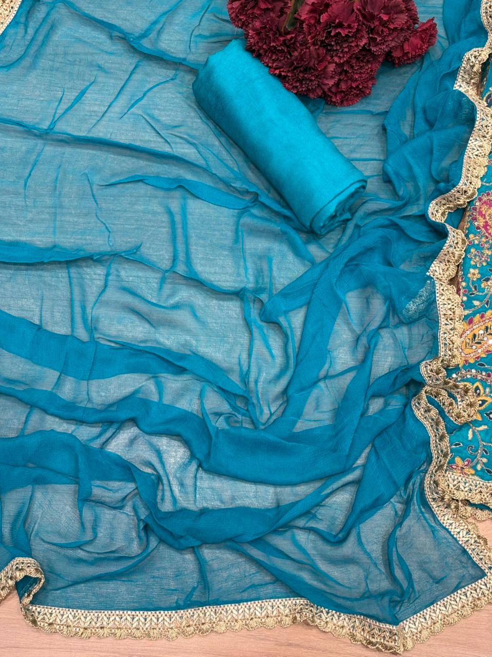 Elegant unstitched suit is designed to make a graceful statement