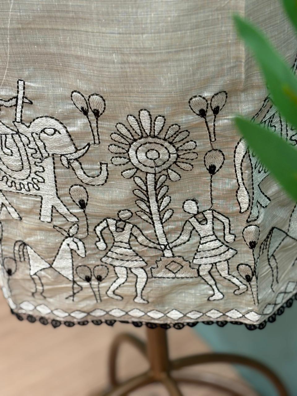 Graceful unstitched cotton suit reflects timeless elegance