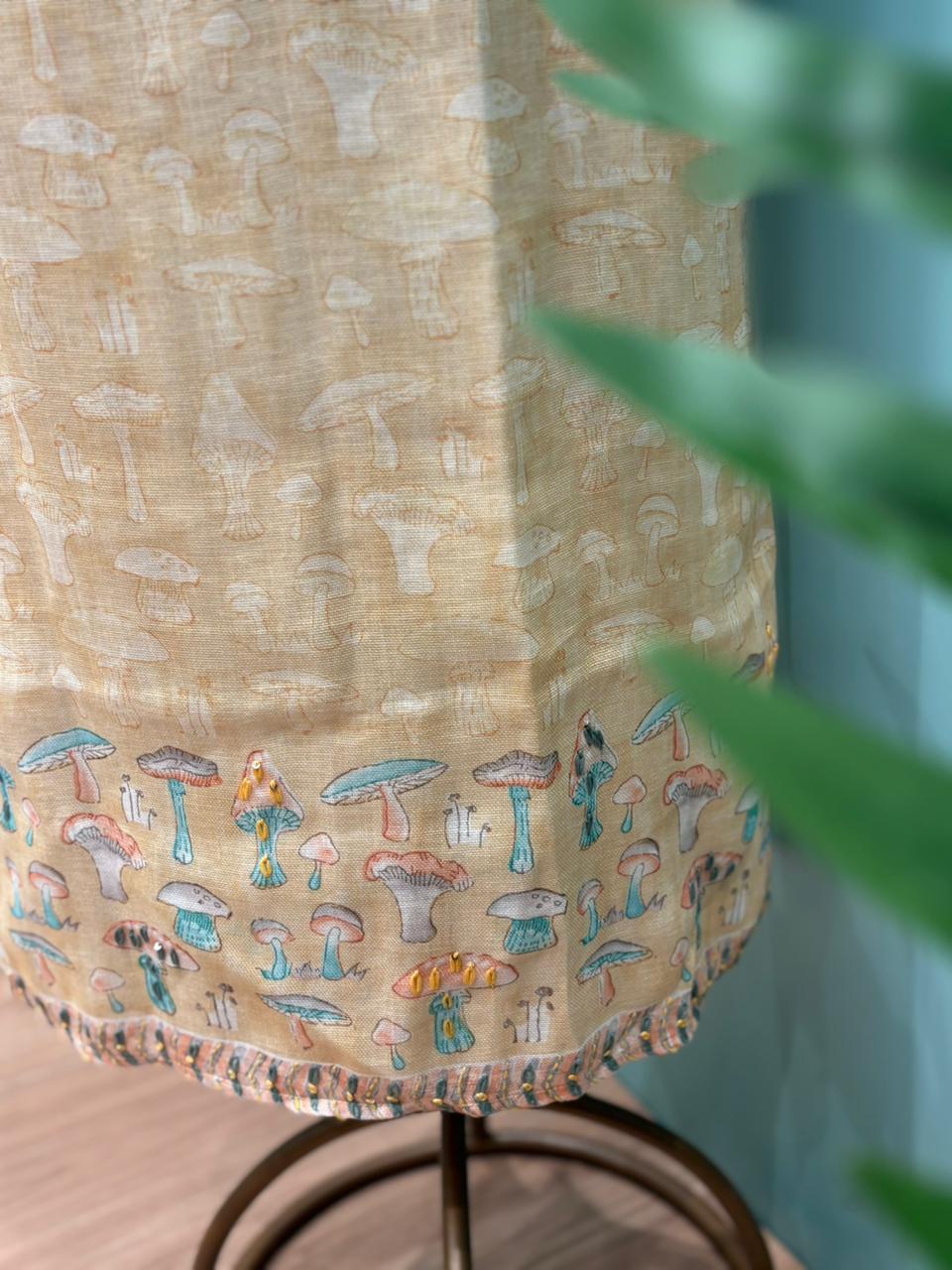 Elegant unstitched suit crafted in pure linen cotton fabric