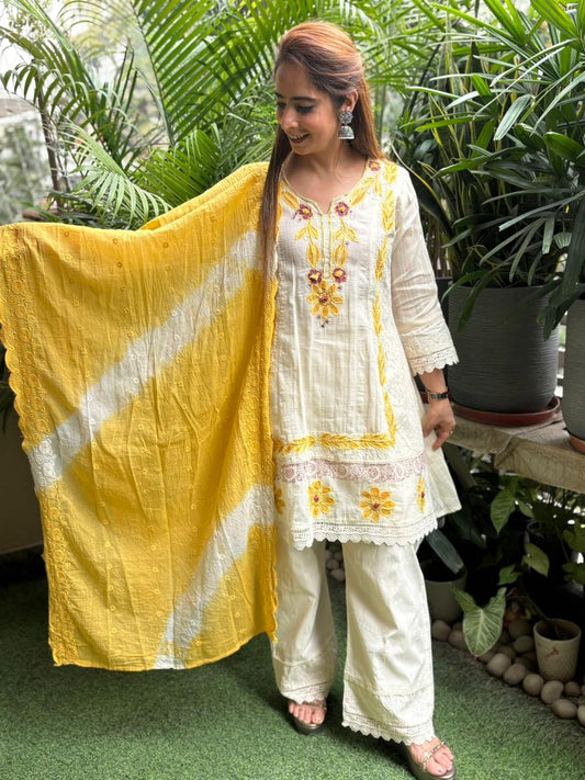 Soft cotton fabric is a perfect blend of elegance and comfort.