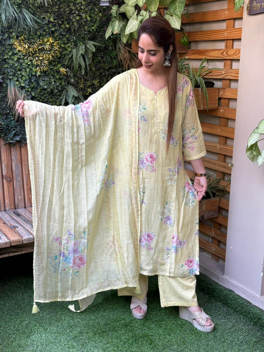 Linen cotton kurti set is a summer dream