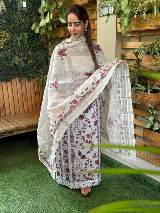 Refresh your wardrobe with our elegant unstitched suit set