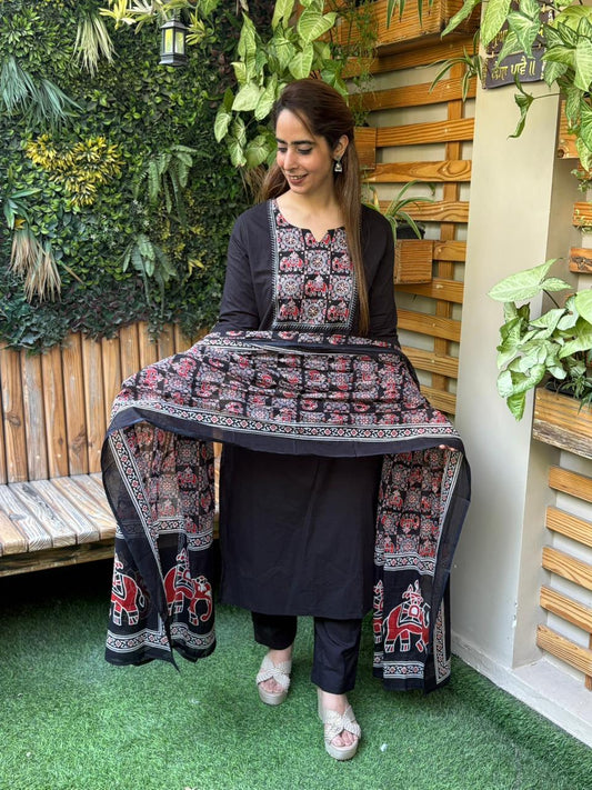 Soft breathable cotton kurti set