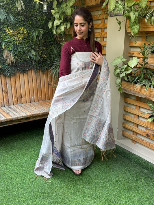 Beautiful unstitched fabric suit