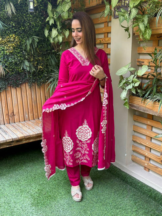 muslin cotton kurti set
