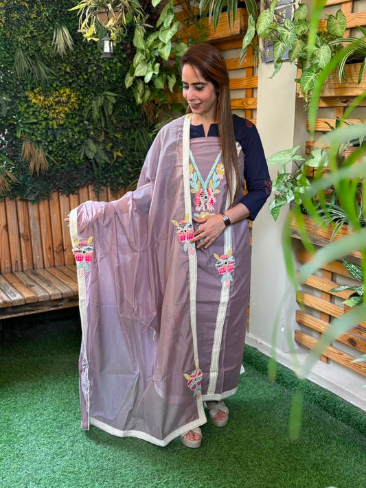 Soft mul cotton fabric unstitched suit