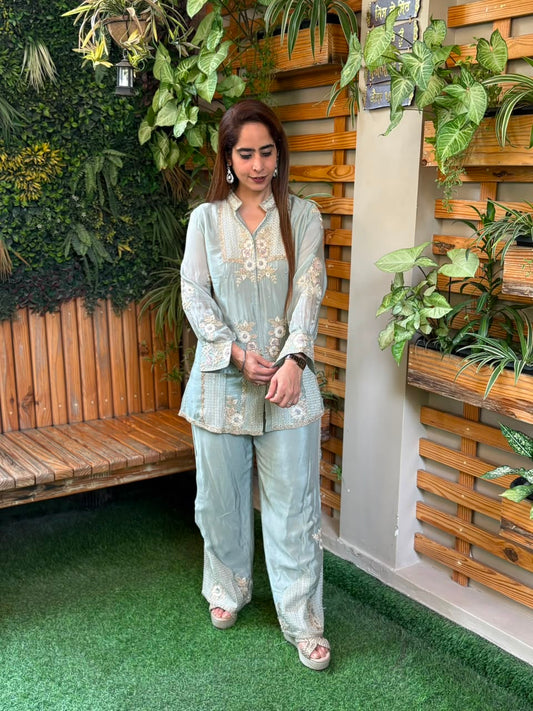 Elegant Chinon crape co-ord set