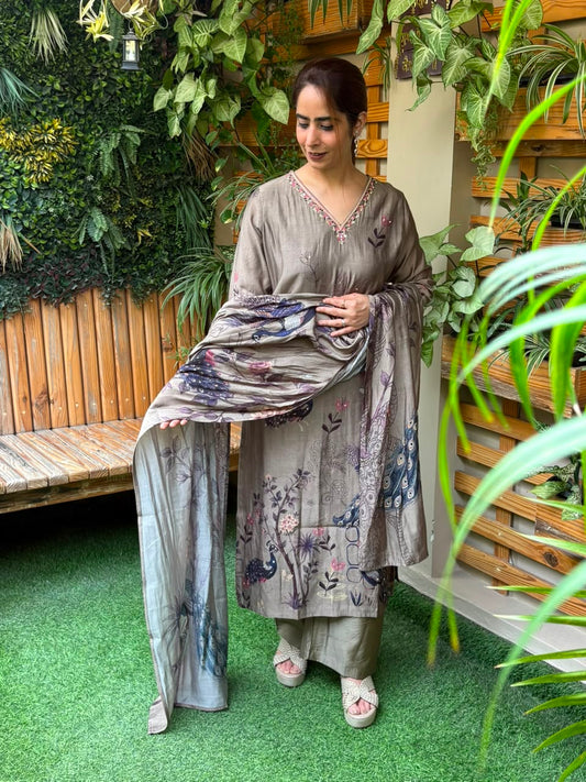 Graceful muslin cotton kurti set