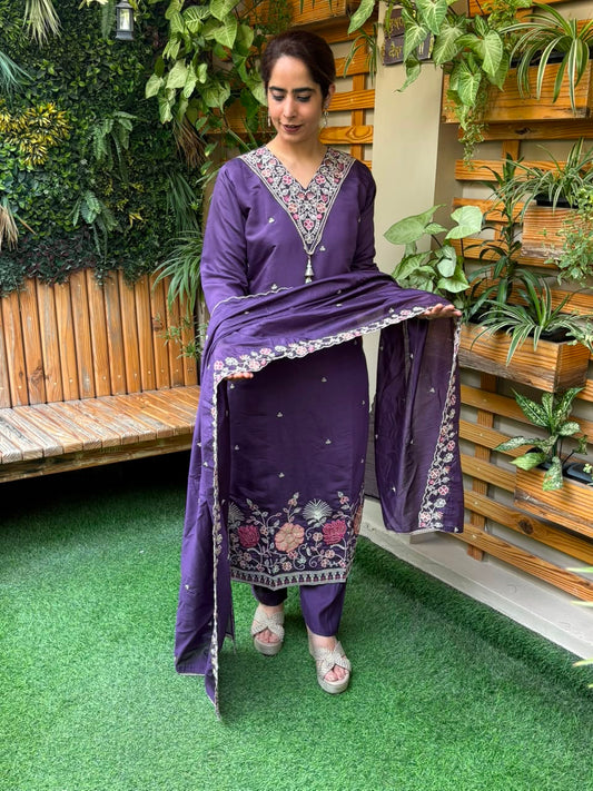 Elegant muslin cotton kurti set