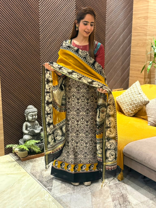 Pure Maheshwari unstitched suit