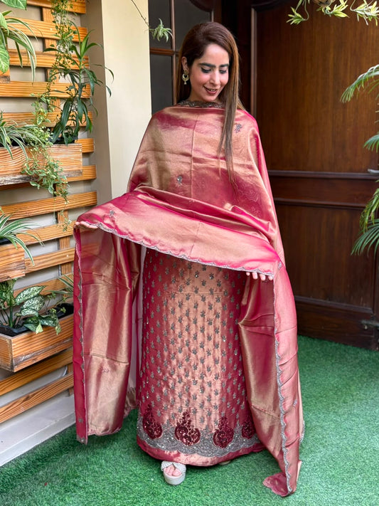 Pure tissue fabric unstitched suit