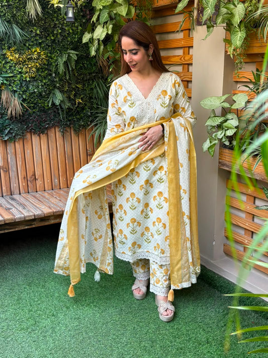 Beautiful cotton kurti set