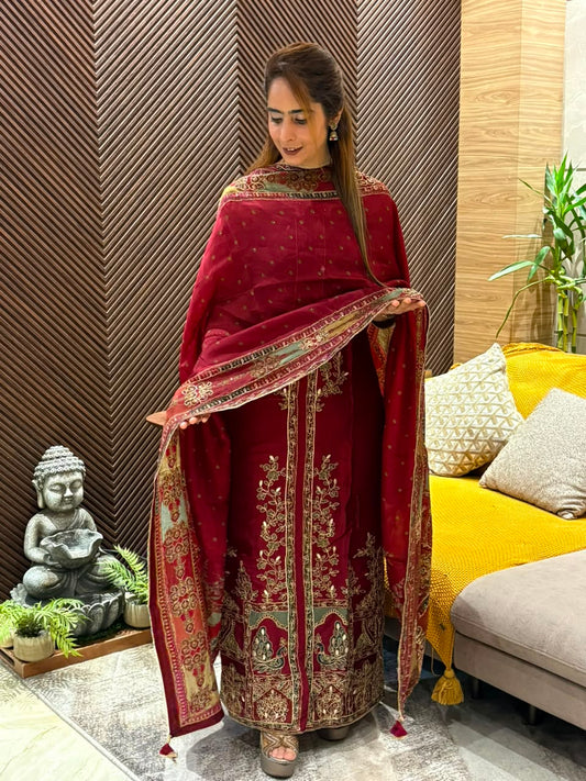 Royal achkan style unstitched suit