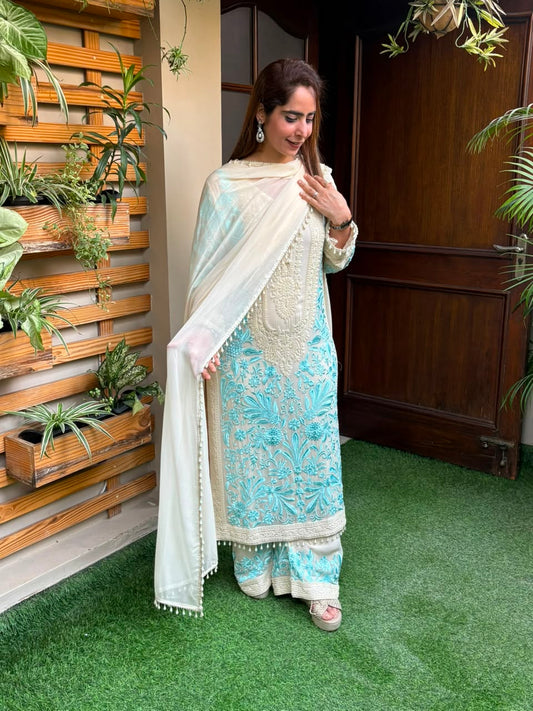 Pure georgette kurta set