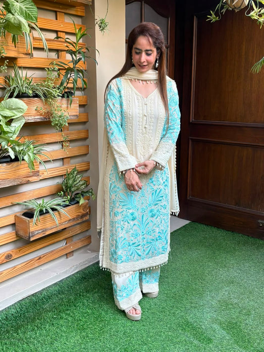 Pure georgette kurta set