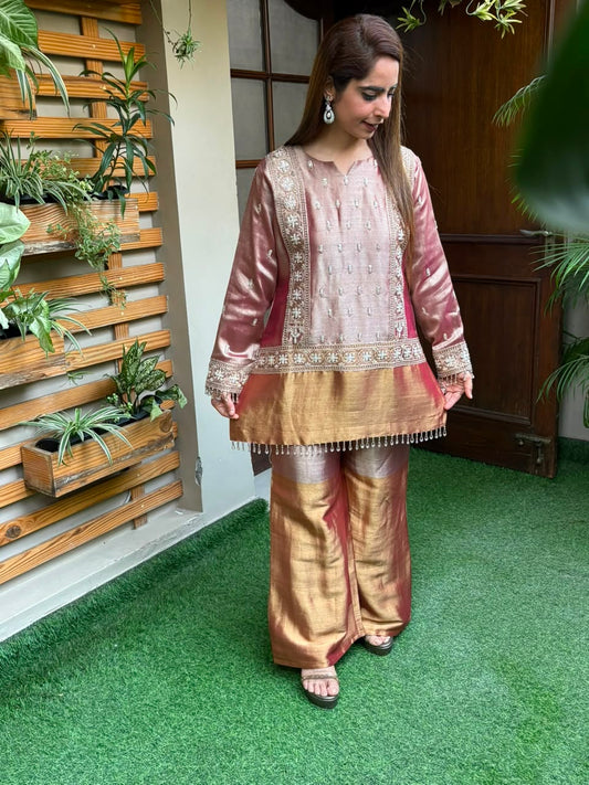 Luxurious tissue silk stunning ensemble