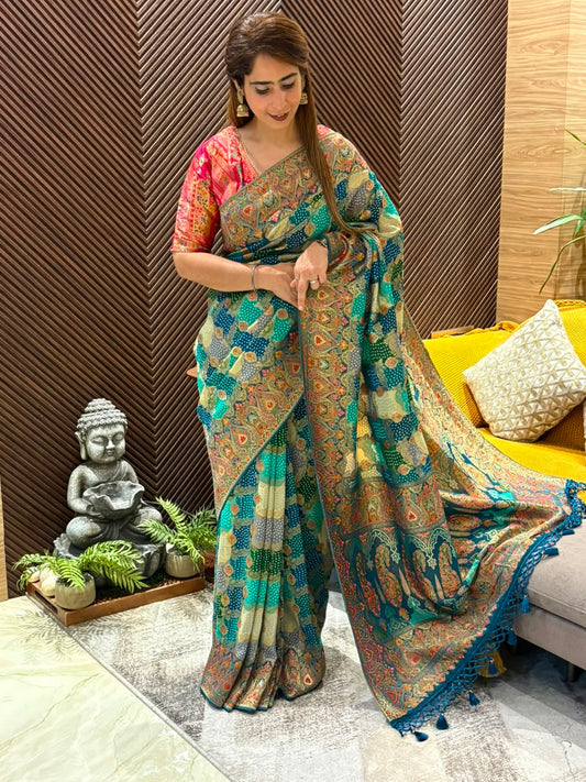 Pure georgette running saree